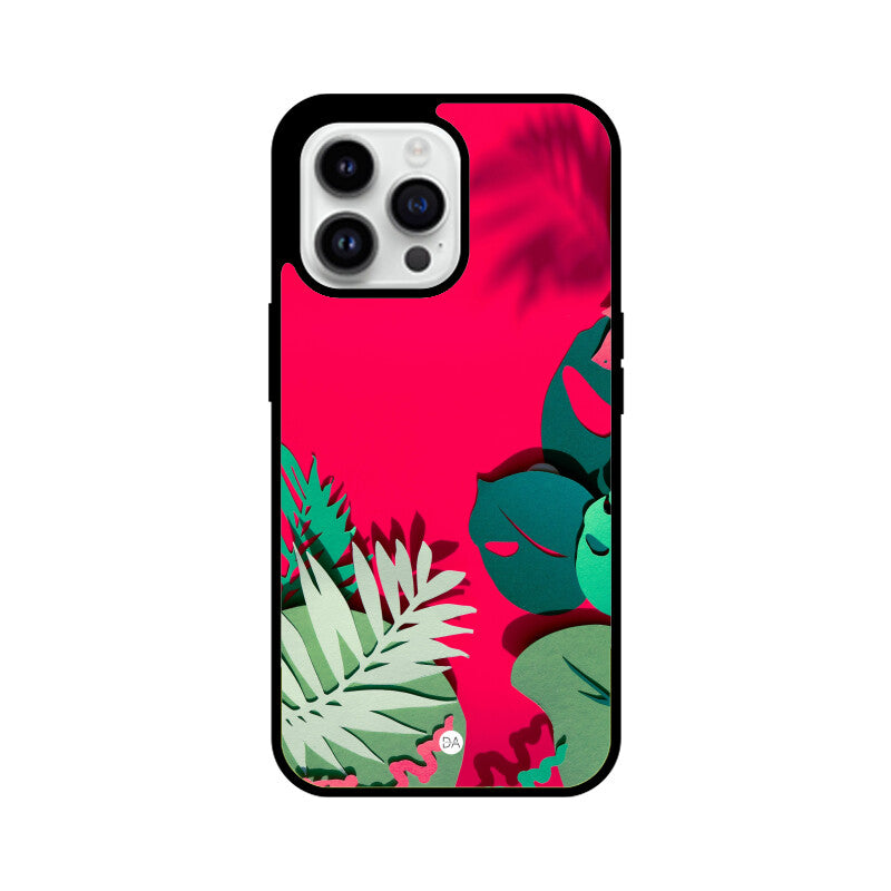 Painting Leaves Red Design Case For iPhone