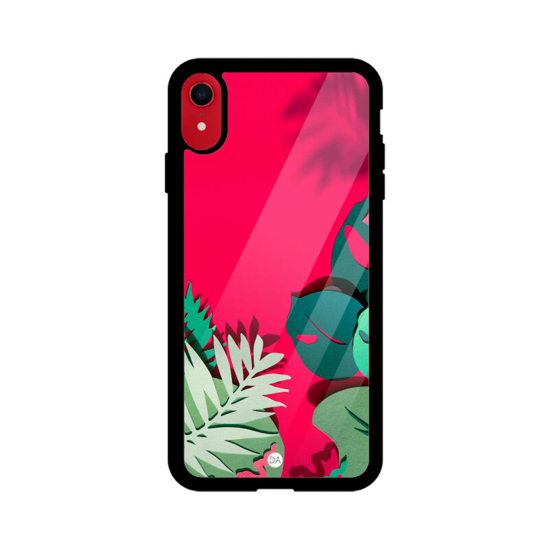 Painting Leaves Red Design Case For iPhone