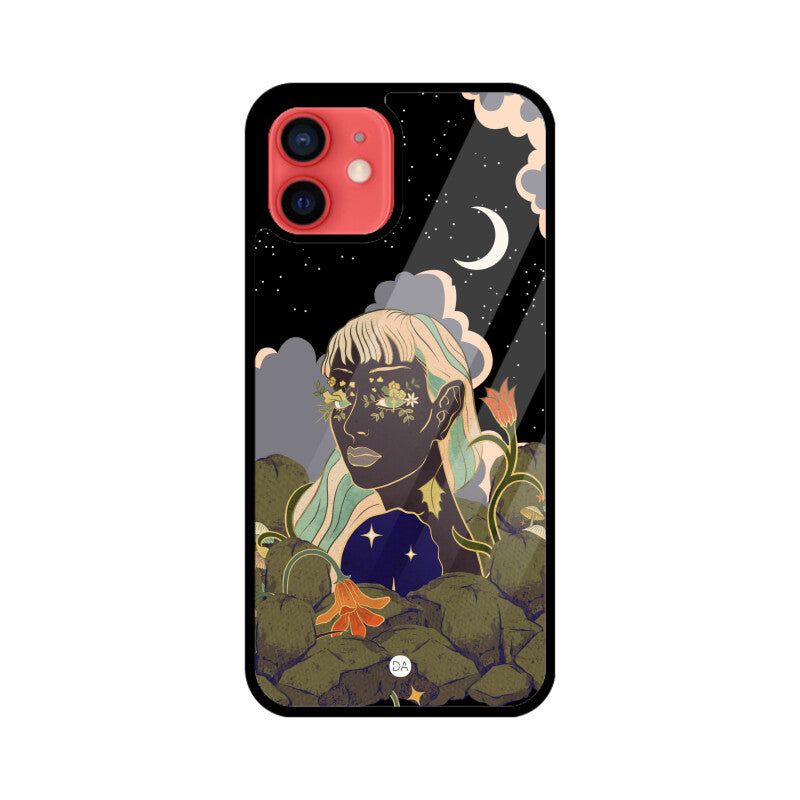 Woman In Starry Night Design Case For iPhone