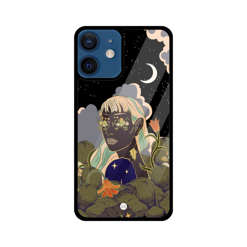 Woman In Starry Night Design Case For iPhone