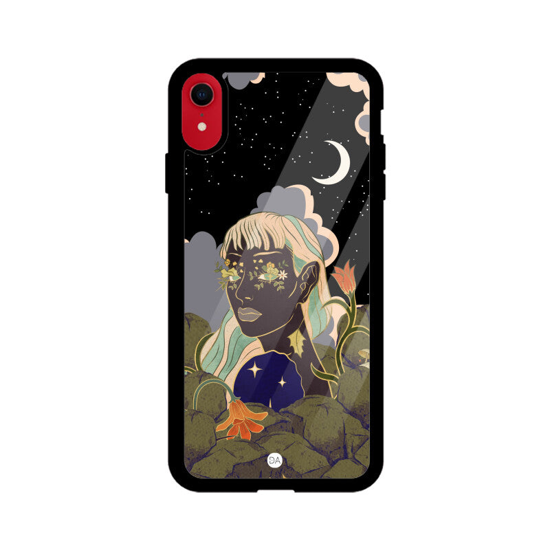 Woman In Starry Night Design Case For iPhone