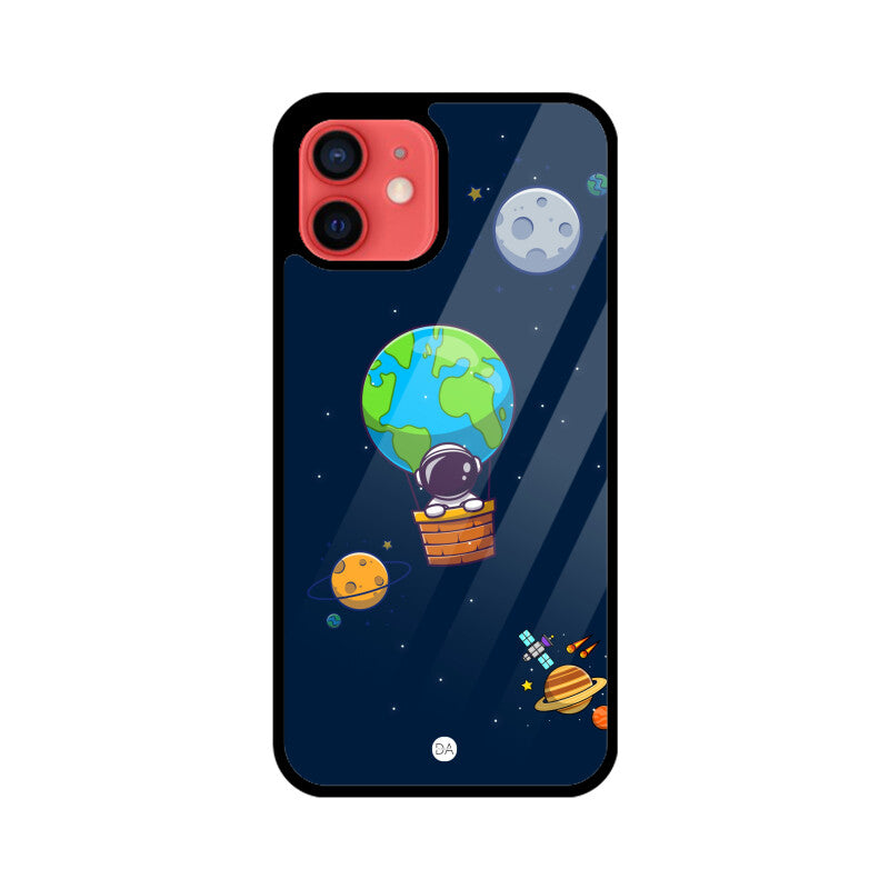 Astronaut Earth Balloon Ride Design Case For iPhone