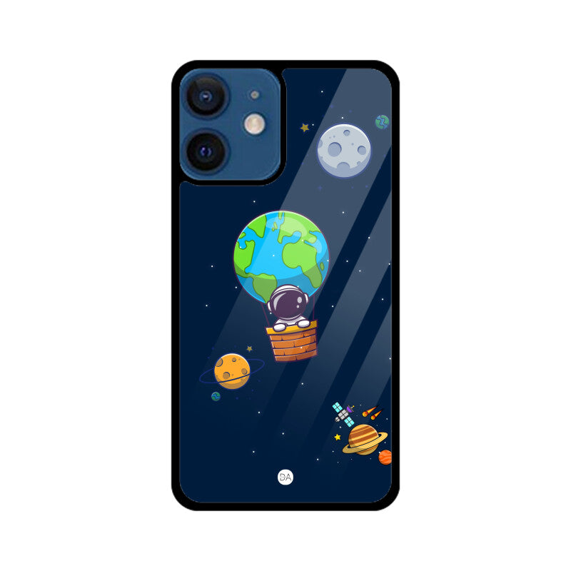 Astronaut Earth Balloon Ride Design Case For iPhone