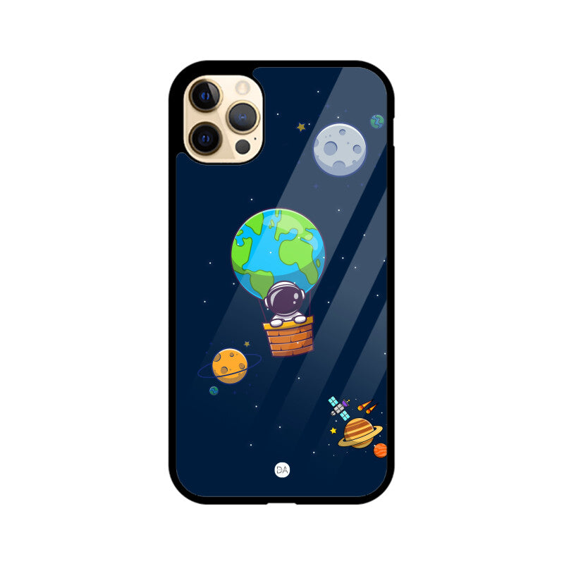 Astronaut Earth Balloon Ride Design Case For iPhone