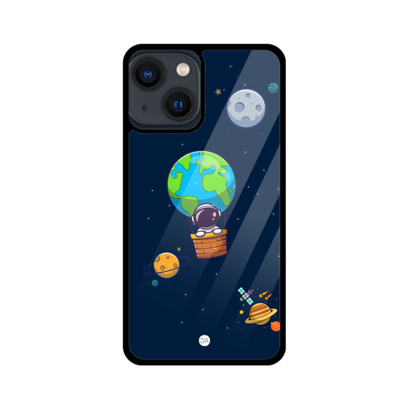 Astronaut Earth Balloon Ride Design Case For iPhone