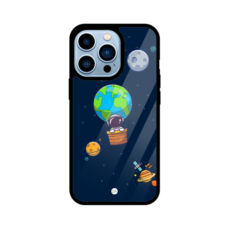 Astronaut Earth Balloon Ride Design Case For iPhone