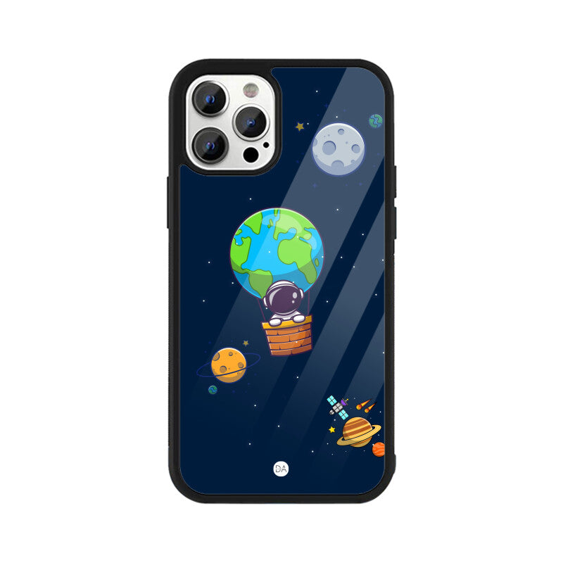Astronaut Earth Balloon Ride Design Case For iPhone