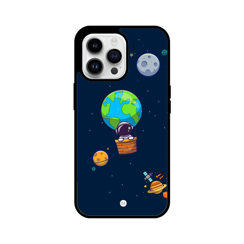 Astronaut Earth Balloon Ride Design Case For iPhone