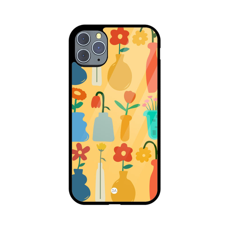 Flower Vase Design Case Cover For iPhone | Dhukeri Arts