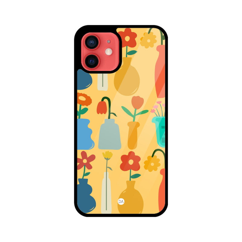 Flower Vase Design Case Cover For iPhone | Dhukeri Arts