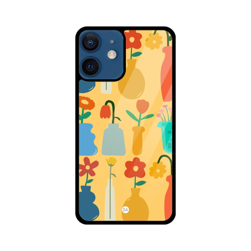 Flower Vase Design Case Cover For iPhone | Dhukeri Arts