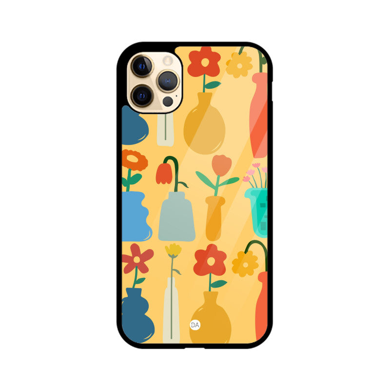 Flower Vase Design Case Cover For iPhone | Dhukeri Arts