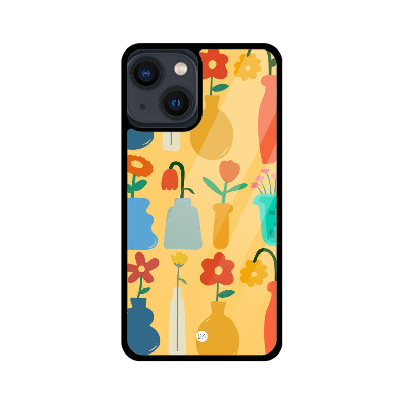 Flower Vase Design Case Cover For iPhone | Dhukeri Arts