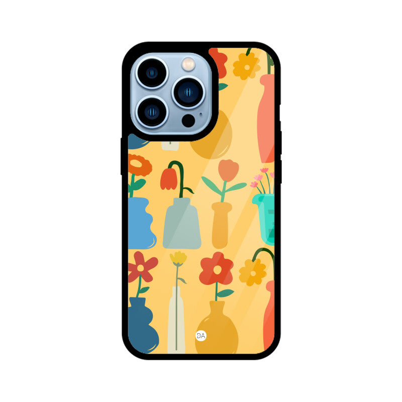 Flower Vase Design Case Cover For iPhone | Dhukeri Arts