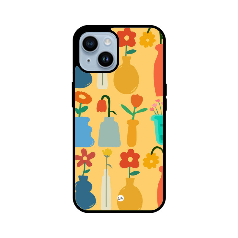 Flower Vase Design Case Cover For iPhone | Dhukeri Arts