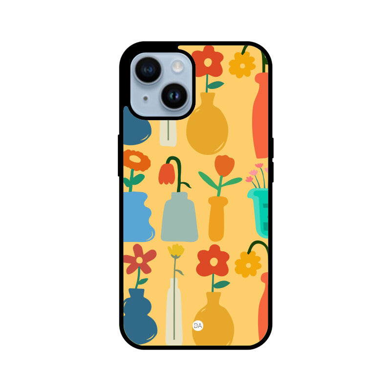 Flower Vase Design Case Cover For iPhone | Dhukeri Arts