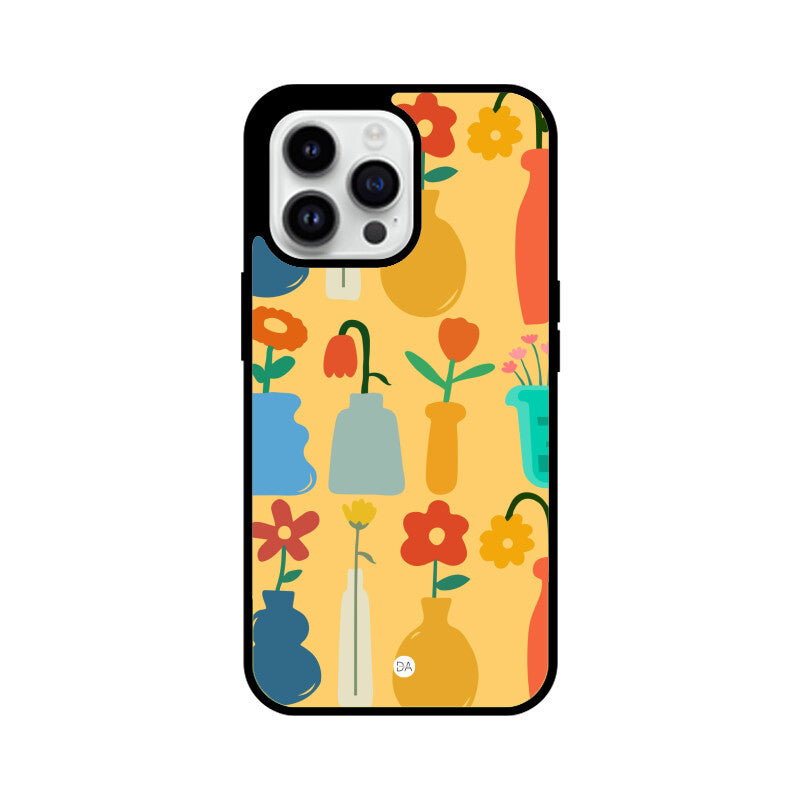 Flower Vase Design Case Cover For iPhone | Dhukeri Arts