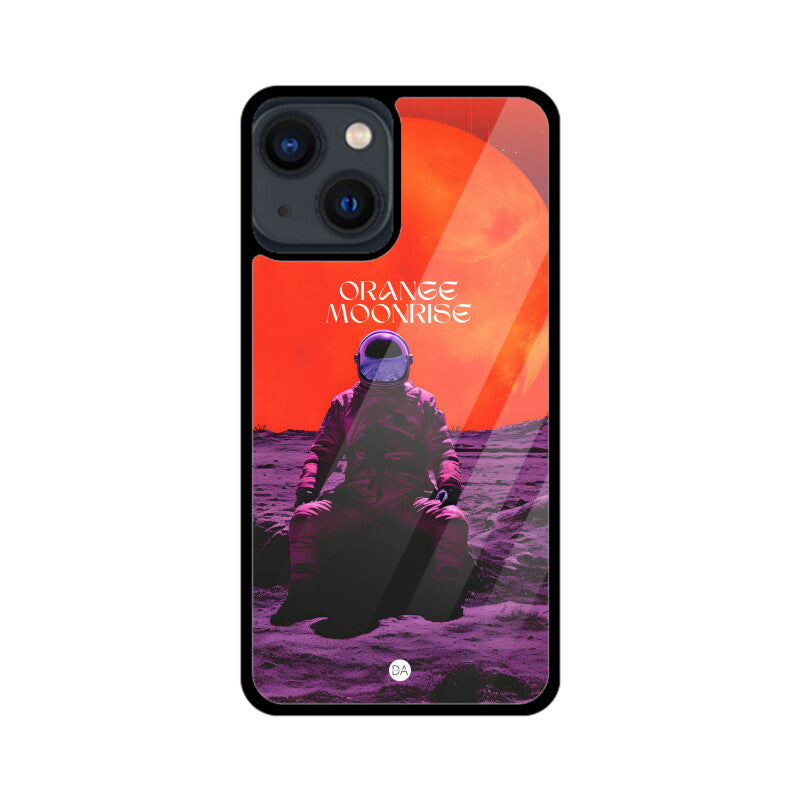 Orange Moonrise Design Case For iPhone