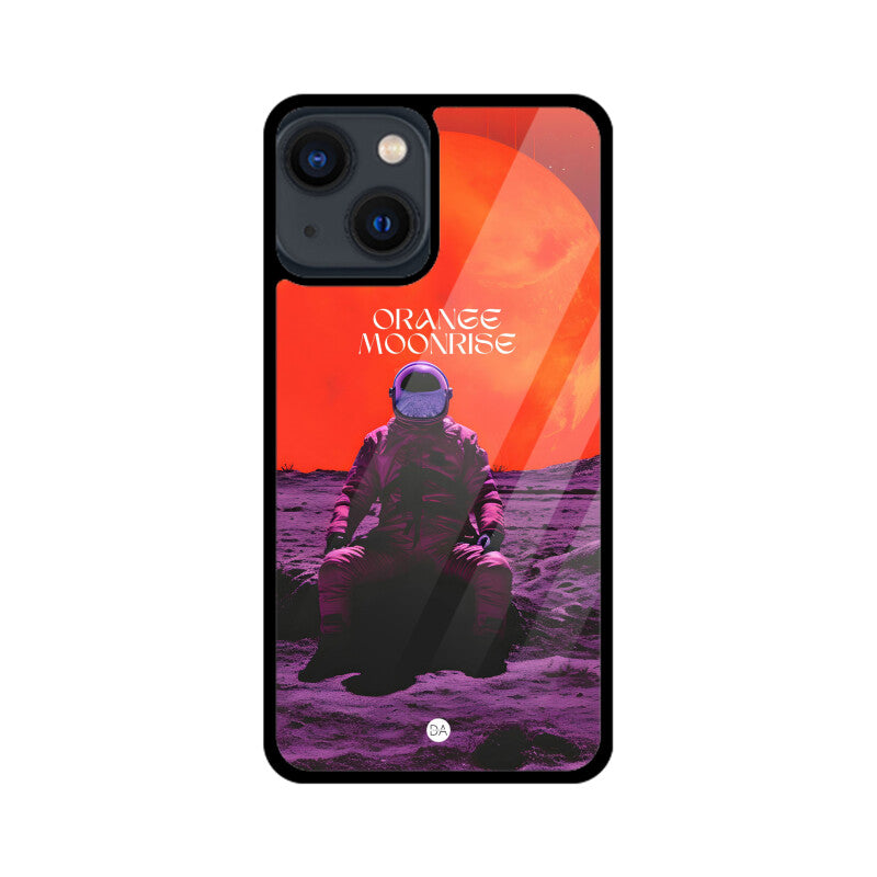 Orange Moonrise Design Case For iPhone