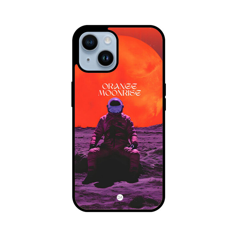 Orange Moonrise Design Case For iPhone