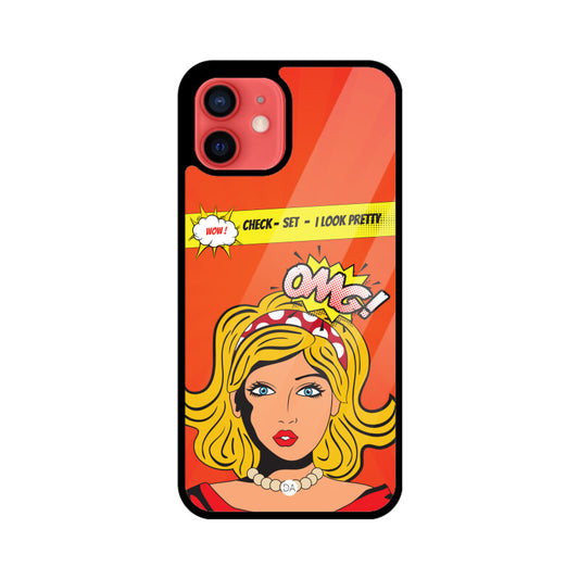 Check-Set-I Look Pretty Design Case Cover For iPhone | Dhukeri Arts