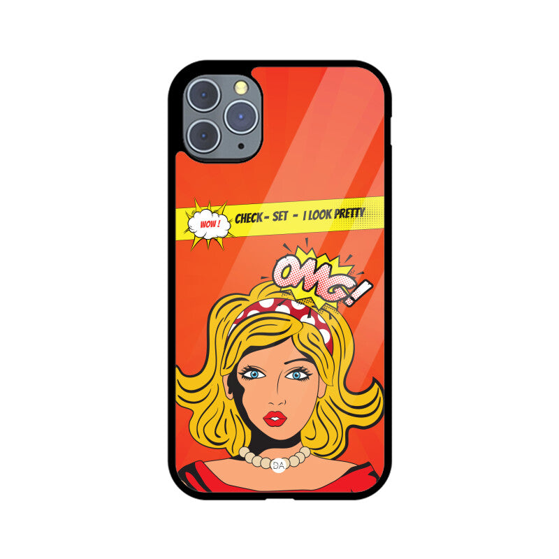 Check-Set-I Look Pretty Design Case Cover For iPhone | Dhukeri Arts