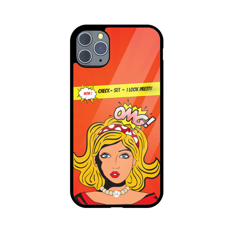 Check-Set-I Look Pretty Design Case Cover For iPhone | Dhukeri Arts