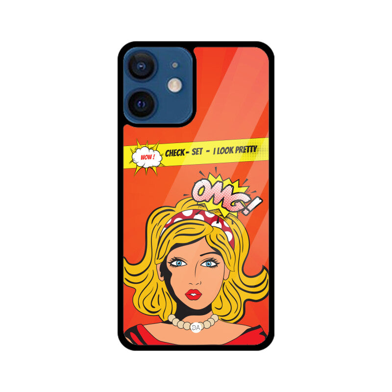 Check-Set-I Look Pretty Design Case Cover For iPhone | Dhukeri Arts