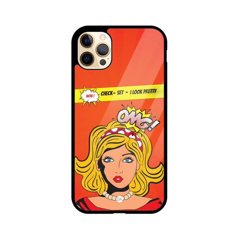 Check-Set-I Look Pretty Design Case Cover For iPhone | Dhukeri Arts