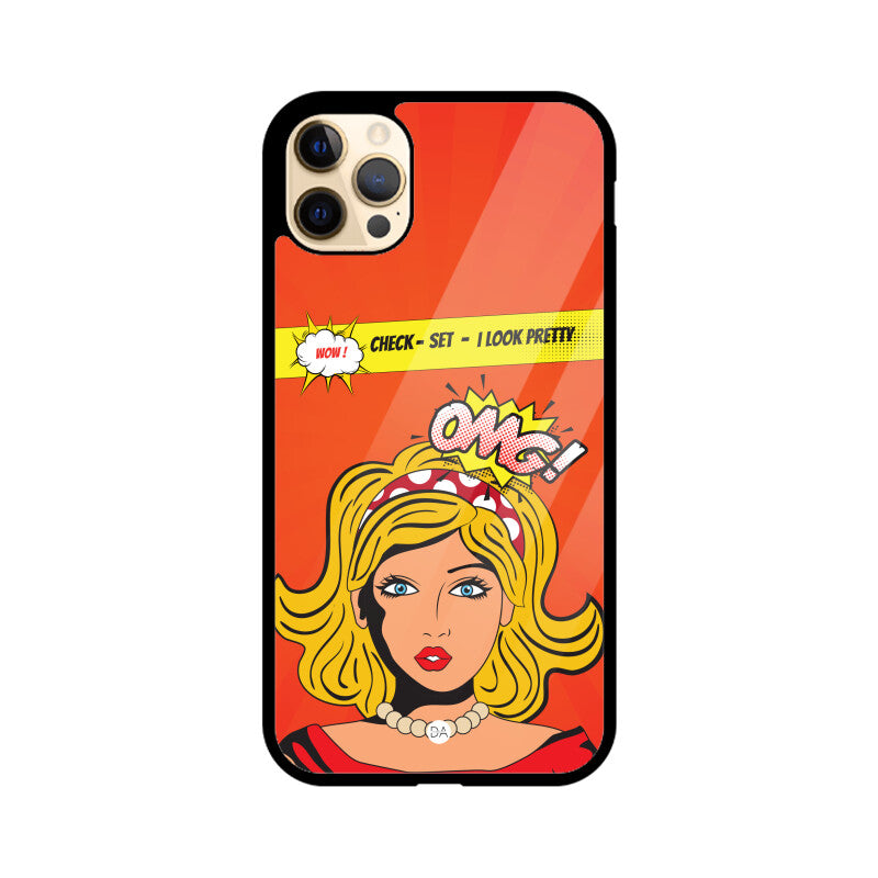 Check-Set-I Look Pretty Design Case Cover For iPhone | Dhukeri Arts