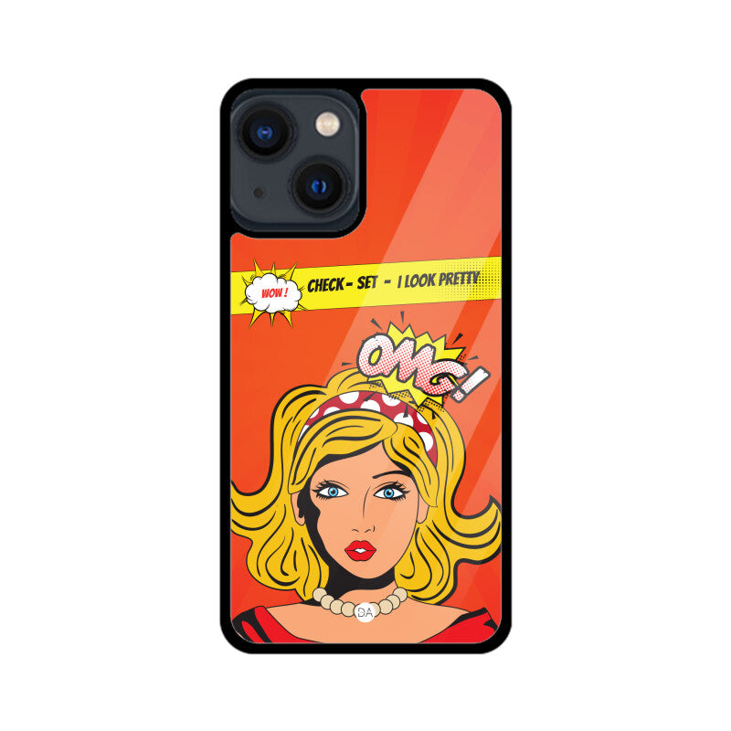 Check-Set-I Look Pretty Design Case Cover For iPhone | Dhukeri Arts