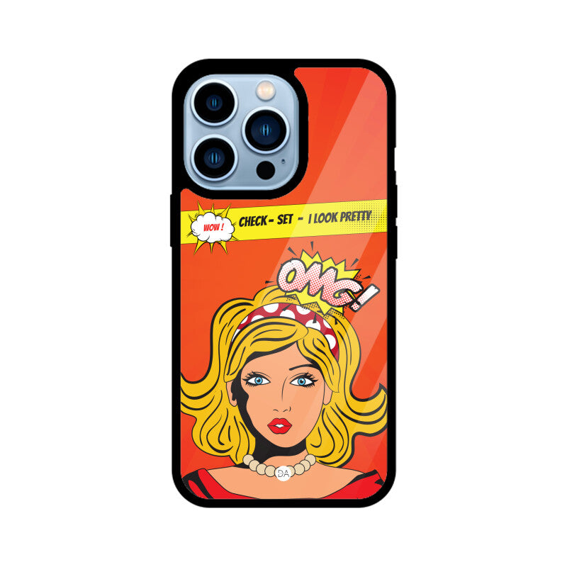 Check-Set-I Look Pretty Design Case Cover For iPhone | Dhukeri Arts