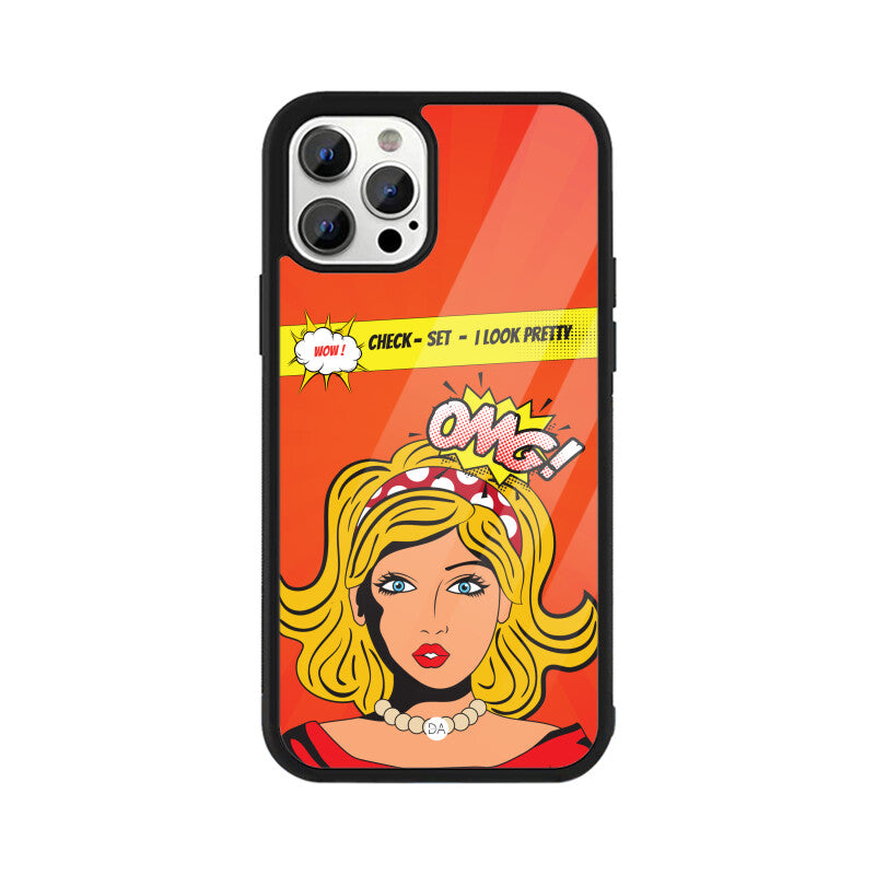 Check-Set-I Look Pretty Design Case Cover For iPhone | Dhukeri Arts