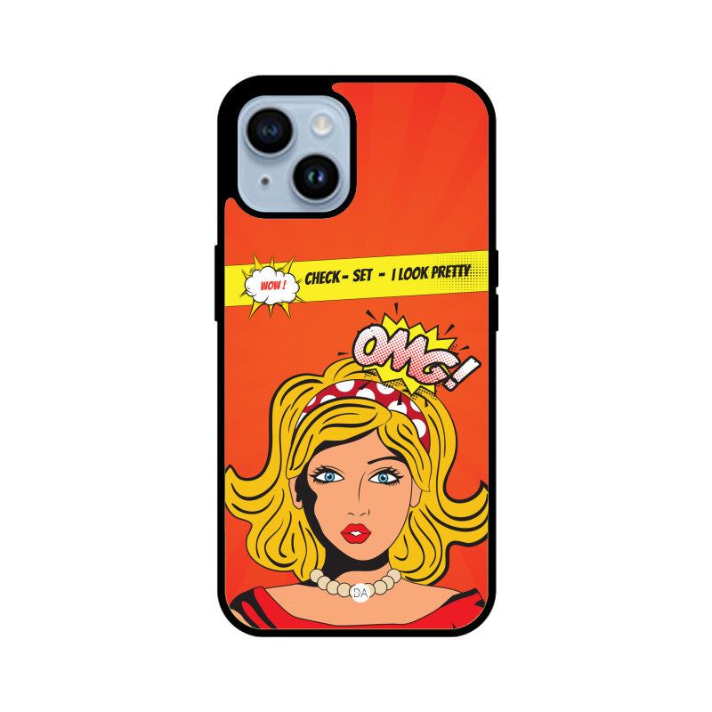 Check-Set-I Look Pretty Design Case Cover For iPhone | Dhukeri Arts