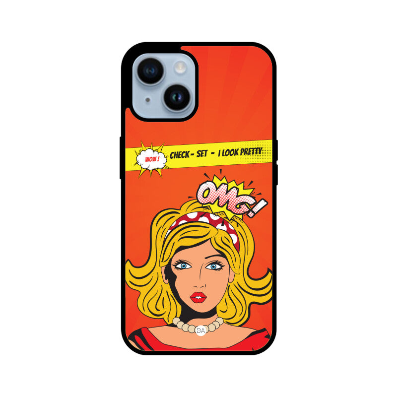 Check-Set-I Look Pretty Design Case Cover For iPhone | Dhukeri Arts