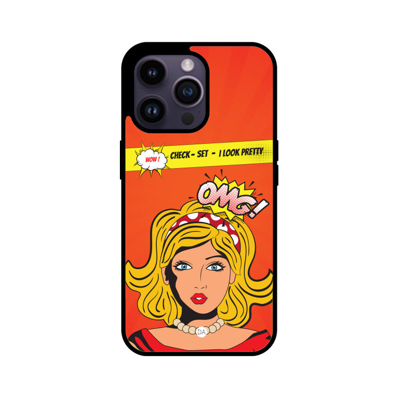 Check-Set-I Look Pretty Design Case Cover For iPhone | Dhukeri Arts