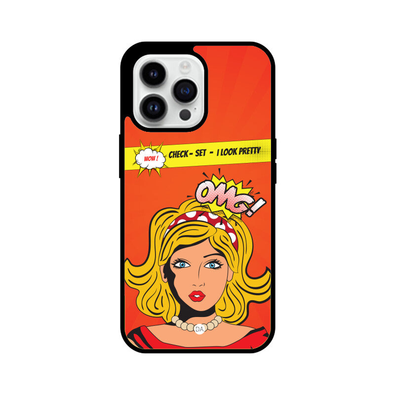 Check-Set-I Look Pretty Design Case Cover For iPhone | Dhukeri Arts