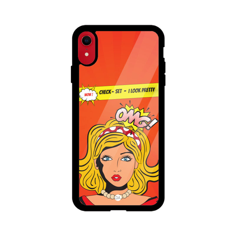 Check-Set-I Look Pretty Design Case Cover For iPhone | Dhukeri Arts