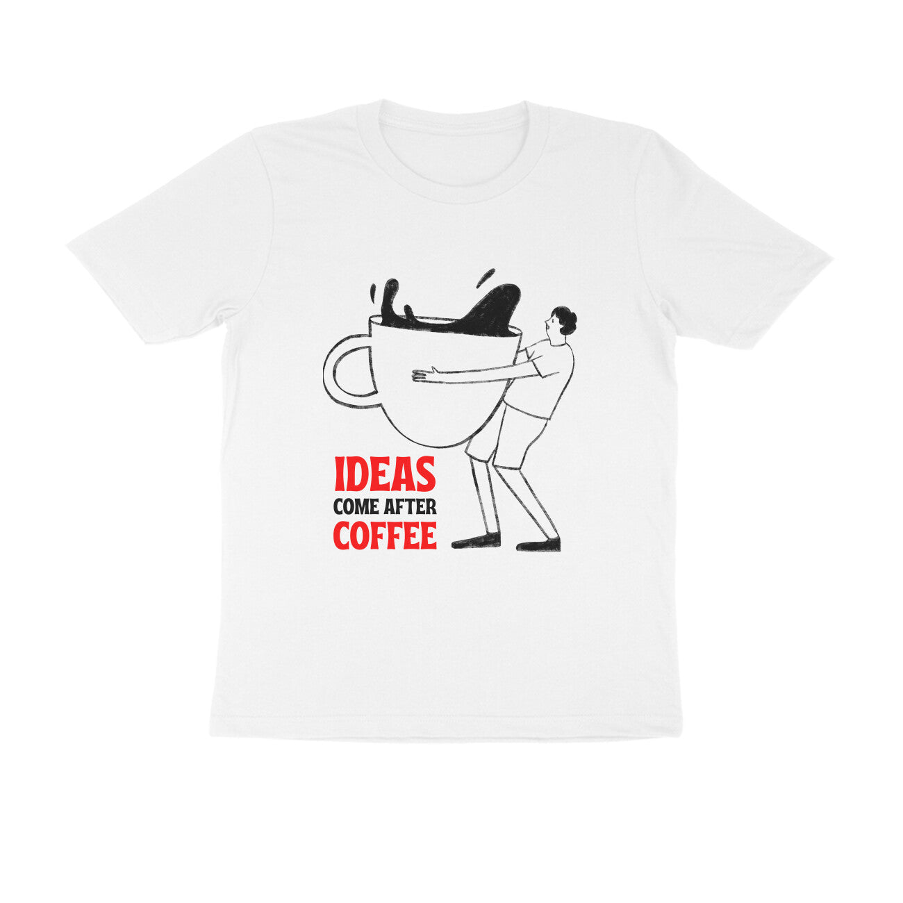 Coffee & Ideas WH Tshirt | Dhukeri Arts