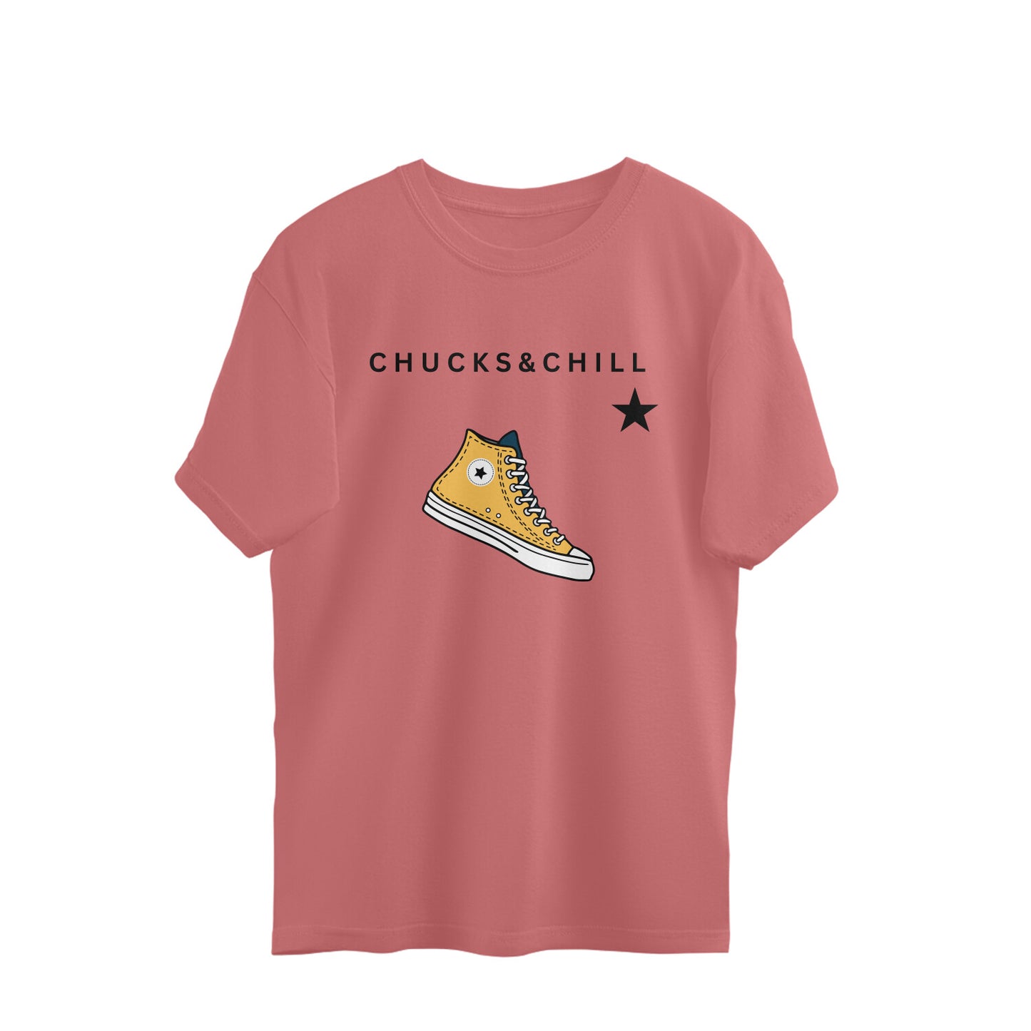 Chucks & Chill Oversized Tshirt | Dhukeri Arts