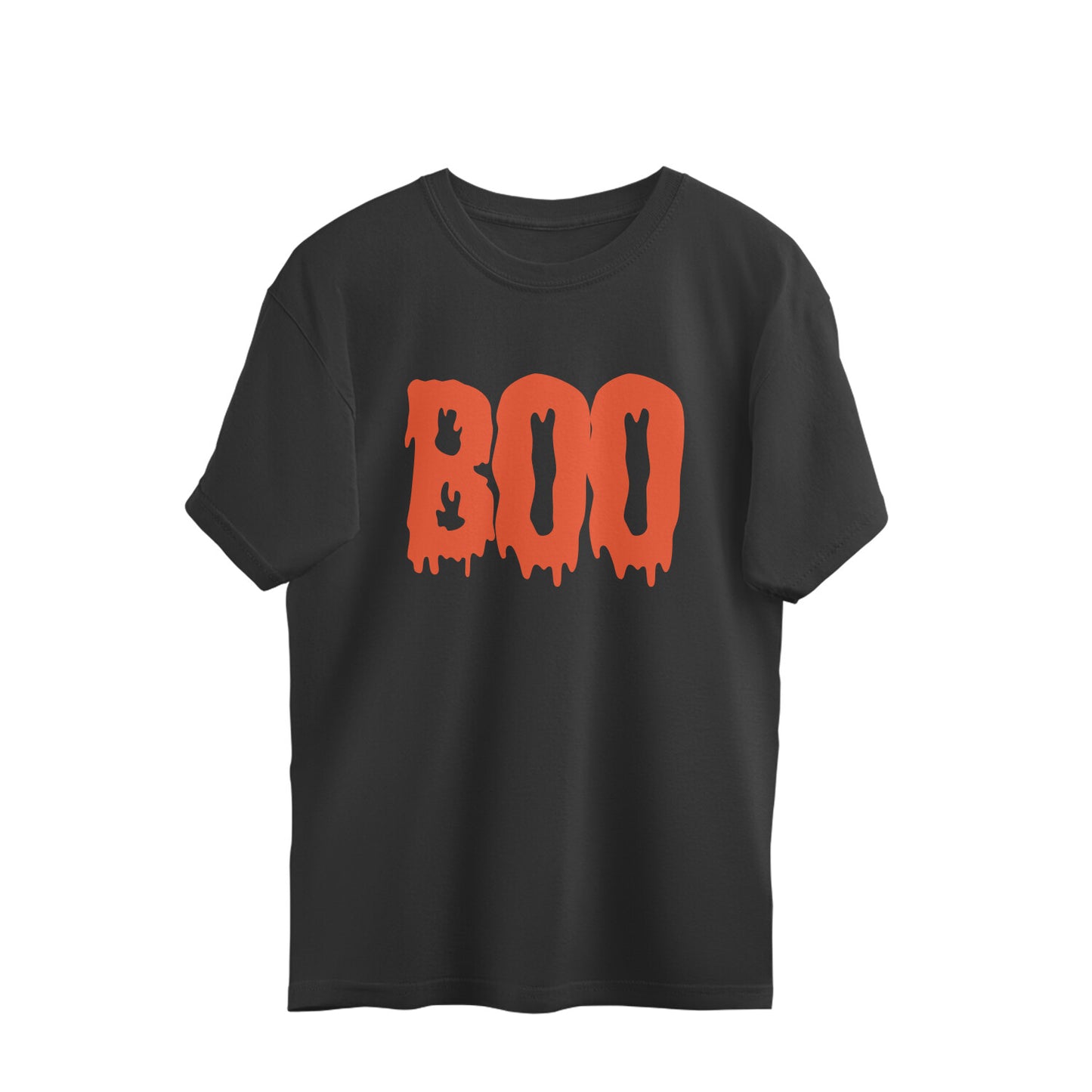 Boo Oversized Black Tshirt | Dhukeri Arts