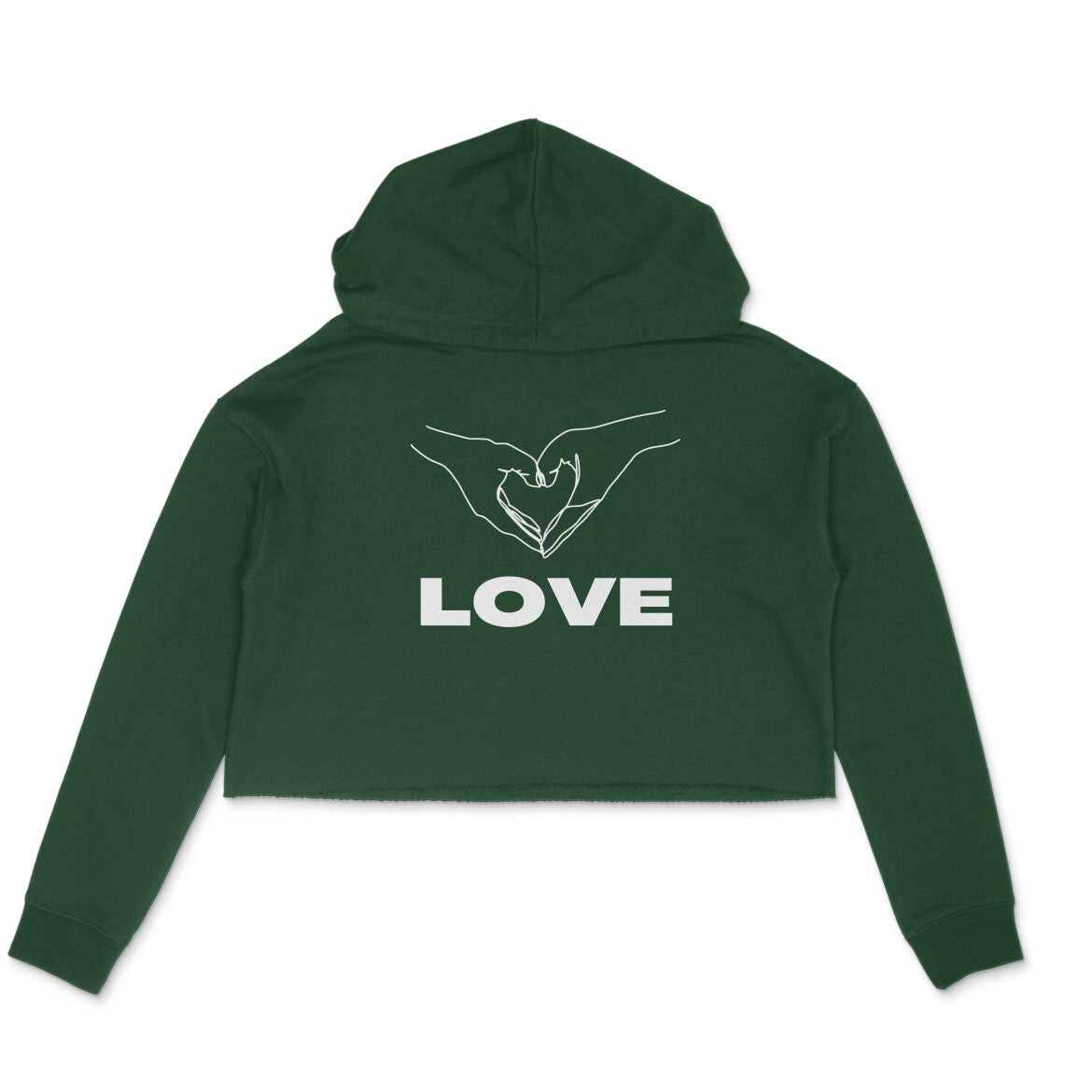 Love Women Crop Hoodie Front Design Only