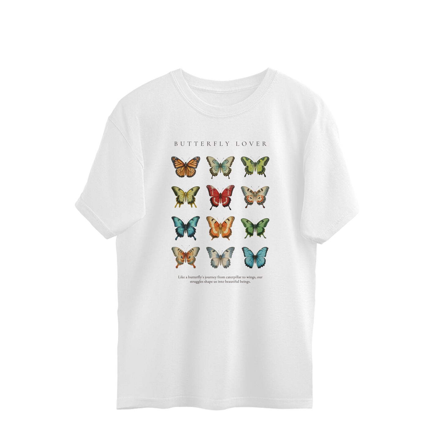 Butterfly Lover Oversized Tshirt | Dhukeri Arts