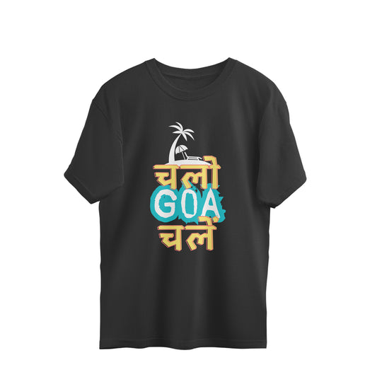 Chalo Goa Chale Oversized Tshirt | Dhukeri Arts