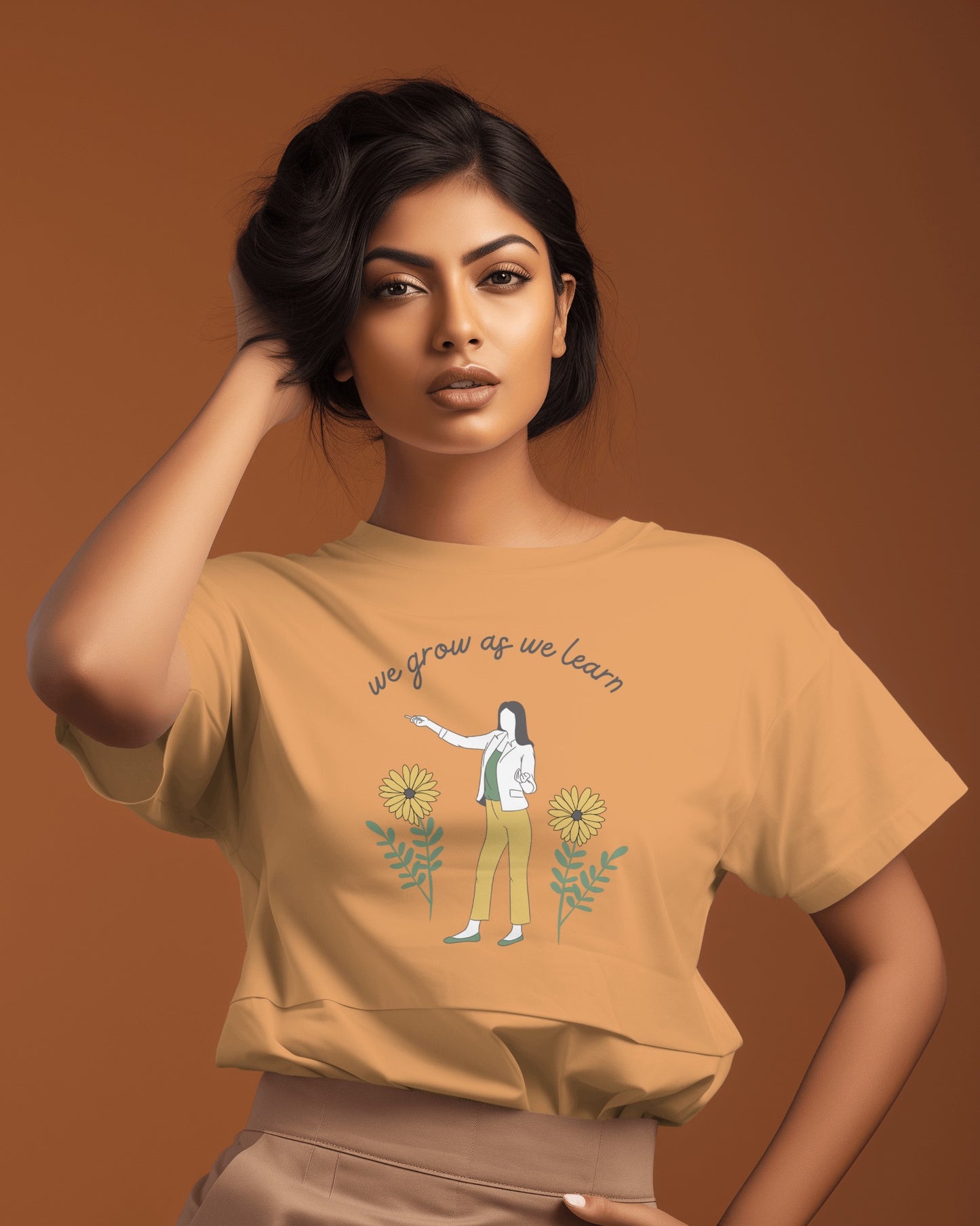 We Grow As We Learn Women Tshirt