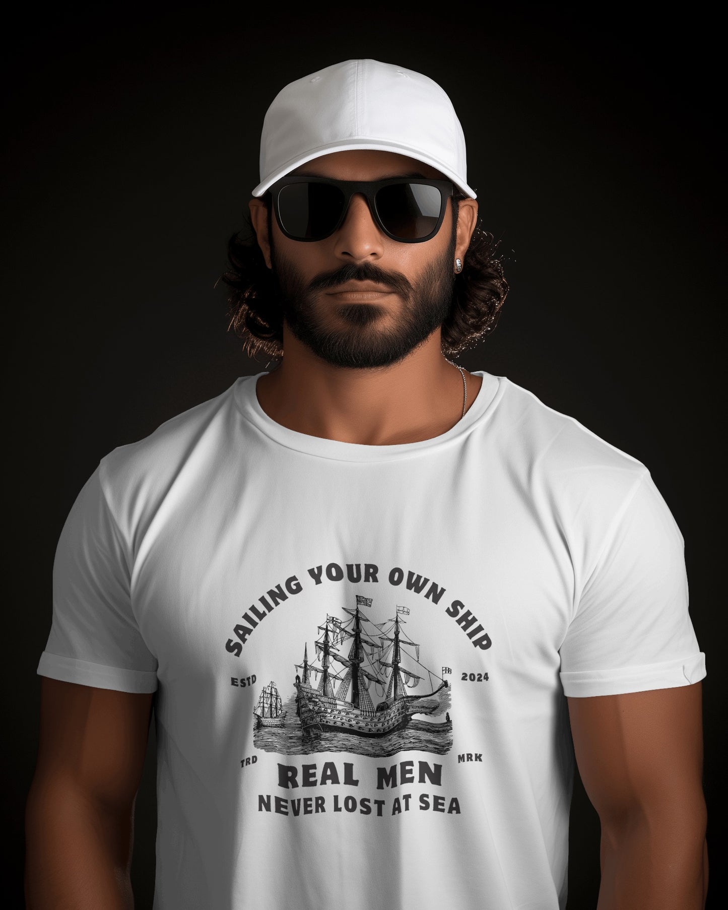 Real Men Never Lost at Sea Oversized Tshirt