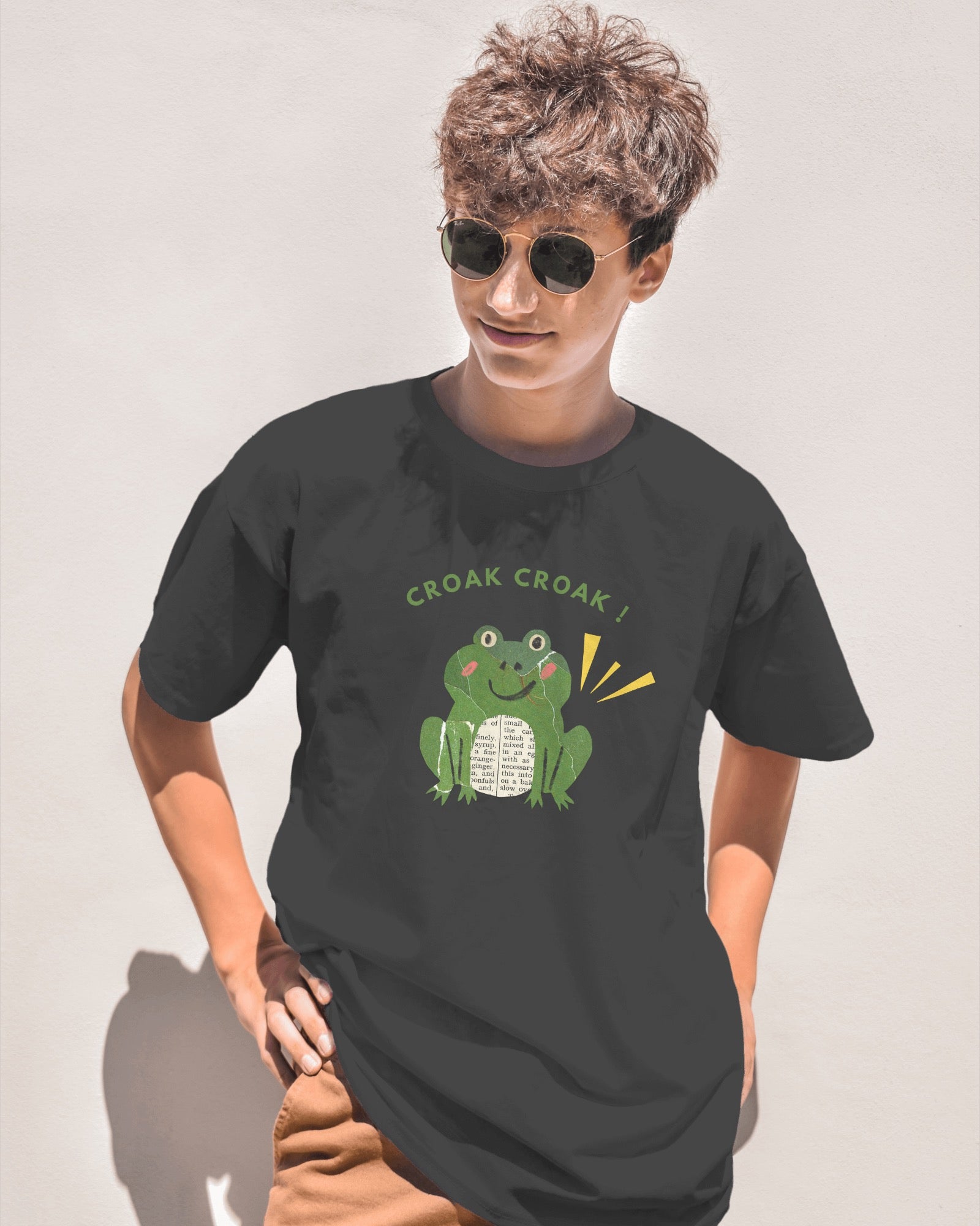 Croak Croak Oversized Tshirt | Dhukeri Arts