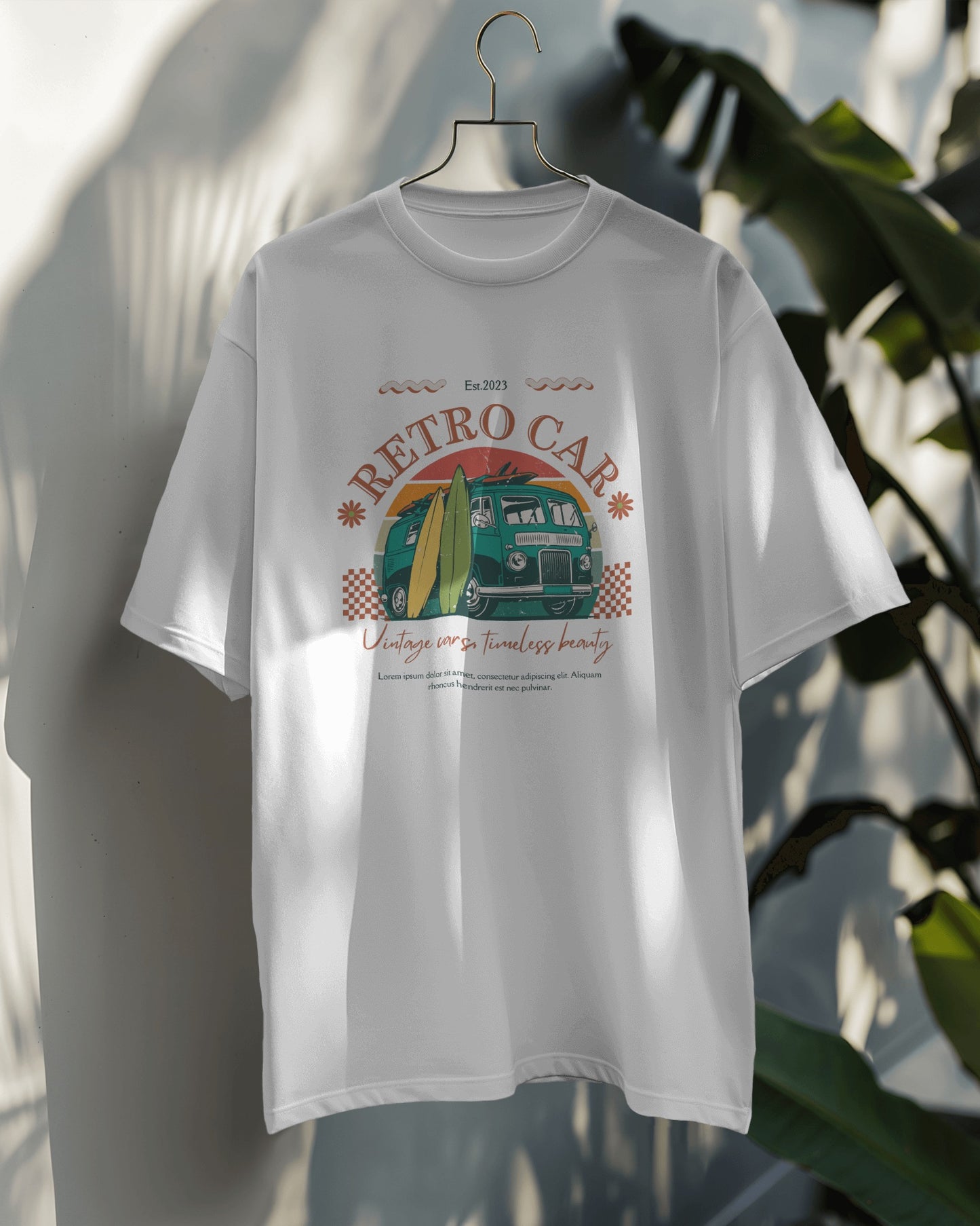 Retro Car Oversized Tshirt